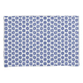 ネイビーブルーフローラモザイク 枕カバー (正面右)