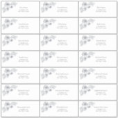 ネイビーブルーフローララインアートゲストアドレス シール (正面)