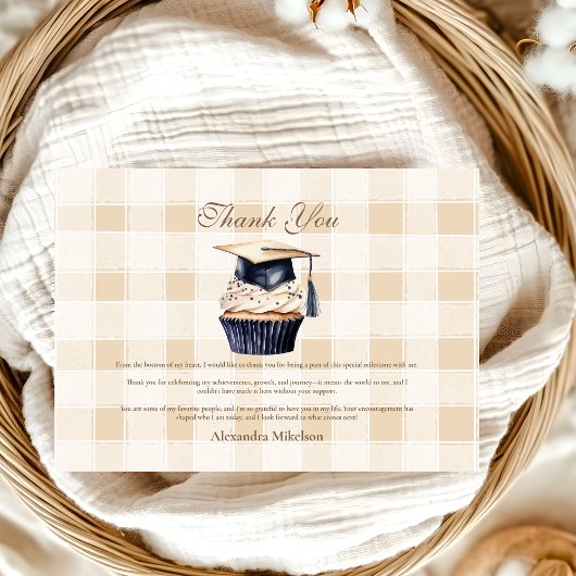 ネイビーブルーフローラ卒業 サンキューカード