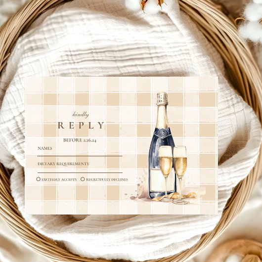 ネイビーブルーフローラ卒業 出欠カード