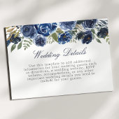 ネイビーブルーフローラ水色結婚の詳細情報 エンクロージャーカード
