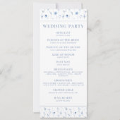 ネイビーブルーフローラ素朴春の結婚式計画 (裏面)