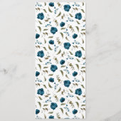 ネイビーブルーフローラ結婚ズディナー メニュー (裏面)