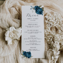 ネイビーブルーフローラ結婚ズディナー