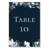 ネイビーブルーフローラ結婚ズ テーブルナンバー (正面)