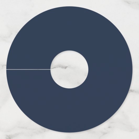 ネイビーブルーフローラ結婚ピンクのワイングラスラベル ワイングラスタグ (裏面)