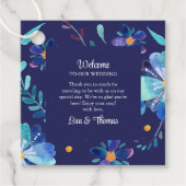 ネイビーブルーフローラ結婚フィエスターズ フェイバータグ (正面)