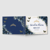 ネイビーブルーフローラ蝶キンセアニラMIS XV ゲストブック (全面)