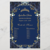 ネイビーブルーフローラ金ゴールドキンセアニラパドリノスコルテ (裏面)