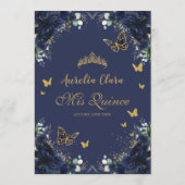 ネイビーブルーフローラ金ゴールド蝶キンセアニェラ プログラム (裏面)