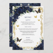 ネイビーブルーフローラ金ゴールド蝶キンセアニェラ プログラム (正面/裏面)