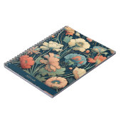 ネイビーブルーフローラ ノートブック (左側)