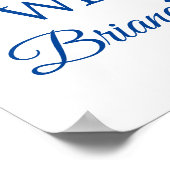 ネイビーブルーブライダルシャワーフローラポスター ポスター (角)