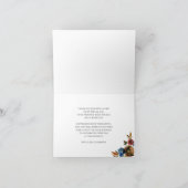 ネイビーブルーブラウン秋インラブオータムブライダルシャワー サンキューカード (内部)