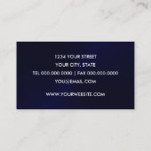 ネイビーブルーブラシ仕上げメタルシーン 名刺 (裏面)