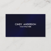 ネイビーブルーブラシ仕上げメタルシーン 名刺 (正面)