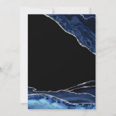 ネイビーブルーブラックシルバーゲートキンセアニェラ 招待状 (裏面)