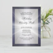 ネイビーブルーブラック企業のイベントパーティー 招待状 (スタンド正面)