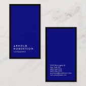 ネイビーブルーブラック縁どバチカル 名刺 (正面/裏面)