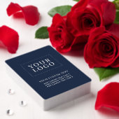 ネイビーブルーブランドのカスタムビジネスロゴプロモーション トランプ (インサイチュ (バレンタイン))