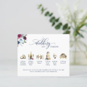 ネイビーブルーブルガンディーベリー結婚式 プログラムタイムライン (スタンド正面)