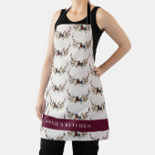 ネイビーブルーブルゴーニュエレガントフローラエレガント角 エプロン (インサイチュ)