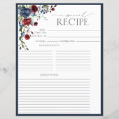 ネイビーブルーブルゴーニュシャワーレシピバインダーページ (裏面)