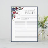 ネイビーブルーブルゴーニュシャワーレシピバインダーページ (スタンド正面)
