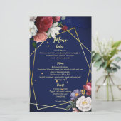 ネイビーブルーブルゴーニュバラ結婚ズのメニュー (スタンド正面)
