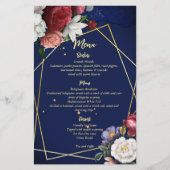 ネイビーブルーブルゴーニュバラ結婚ズのメニュー (正面)