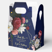 ネイビーブルーブルゴーニュバラ結婚ズカスタム フェイバーボックス (オープン)