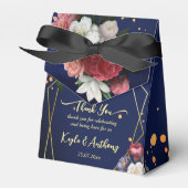ネイビーブルーブルゴーニュバラ結婚ズカスタム フェイバーボックス (正面サイド)