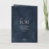 ネイビーブルーブルゴーニュフローラウォーターカラープログラム サンキューカード (裏面)