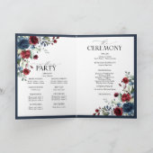 ネイビーブルーブルゴーニュフローラウォーターカラープログラム サンキューカード (内部)