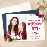 ネイビーブルーブルゴーニュフローラハッピーマザーズデイ写真 カード<br><div class="desc">Happy Mother's Day Navy Blue Burgundyフローラフォトフラットカード。(1)更なるカスタマイズのためクリックは、「更にカスタマイズ」のリンクを使用し、このテンプレートを変更するために当社のデザインツールを使用する。(2)もし必要な救済も合品も欲しい連絡か。</div>