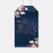 ネイビーブルーブルゴーニュフローラレース結婚ズ ギフトタグ (裏面)