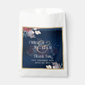 ネイビーブルーブルゴーニュフローラレース結婚ズ フェイバーバッグ (正面)