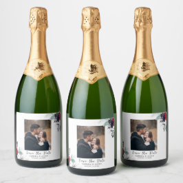 ネイビーブルーブルゴーニュフローラ写真 スパークリングワインラベル