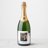 ネイビーブルーブルゴーニュフローラ写真 スパークリングワインラベル (正面)