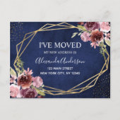 ネイビーブルーブルゴーニュフローラ移動発表 案内ポストカード (正面)