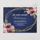 ネイビーブルーブルゴーニュフローラ移動発表 案内ポストカード (正面)