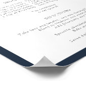 ネイビーブルーブルゴーニュレシピで幸せな結婚 ポスター (角)