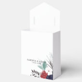 ネイビーブルーブルゴーニュレッドフローラ結婚ズ フェイバーボックス (オープン)