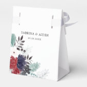 ネイビーブルーブルゴーニュレッドフローラ結婚ズ フェイバーボックス (裏面サイド)