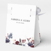 ネイビーブルーブルゴーニュレッドフローラ結婚ズ フェイバーボックス (裏面サイド)