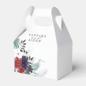 ネイビーブルーブルゴーニュレッドフローラ結婚ズ フェイバーボックス (裏面サイド)