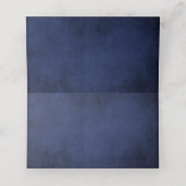 ネイビーブルーブルゴーニュ幾何学フローラ座席表 プレイスカード (内部開封)