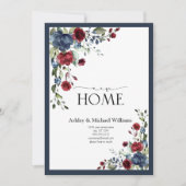 ネイビーブルーブルゴーニュ新しいホームムービングアナウンス シーズンカード (正面)