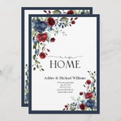 ネイビーブルーブルゴーニュ新しいホームムービングアナウンス シーズンカード (正面/裏面)