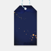 ネイビーブルーブルゴーニュ結婚バラの感謝していユーザ ギフトタグ (裏面)